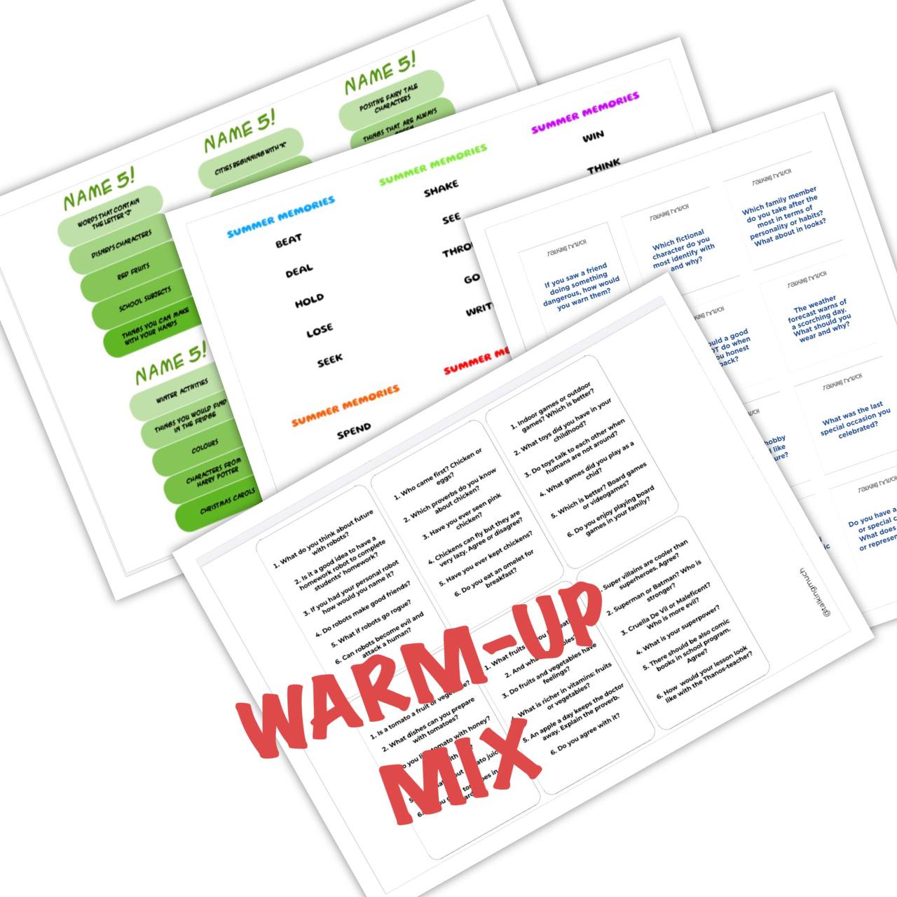 Warm-up activities for your lessons!