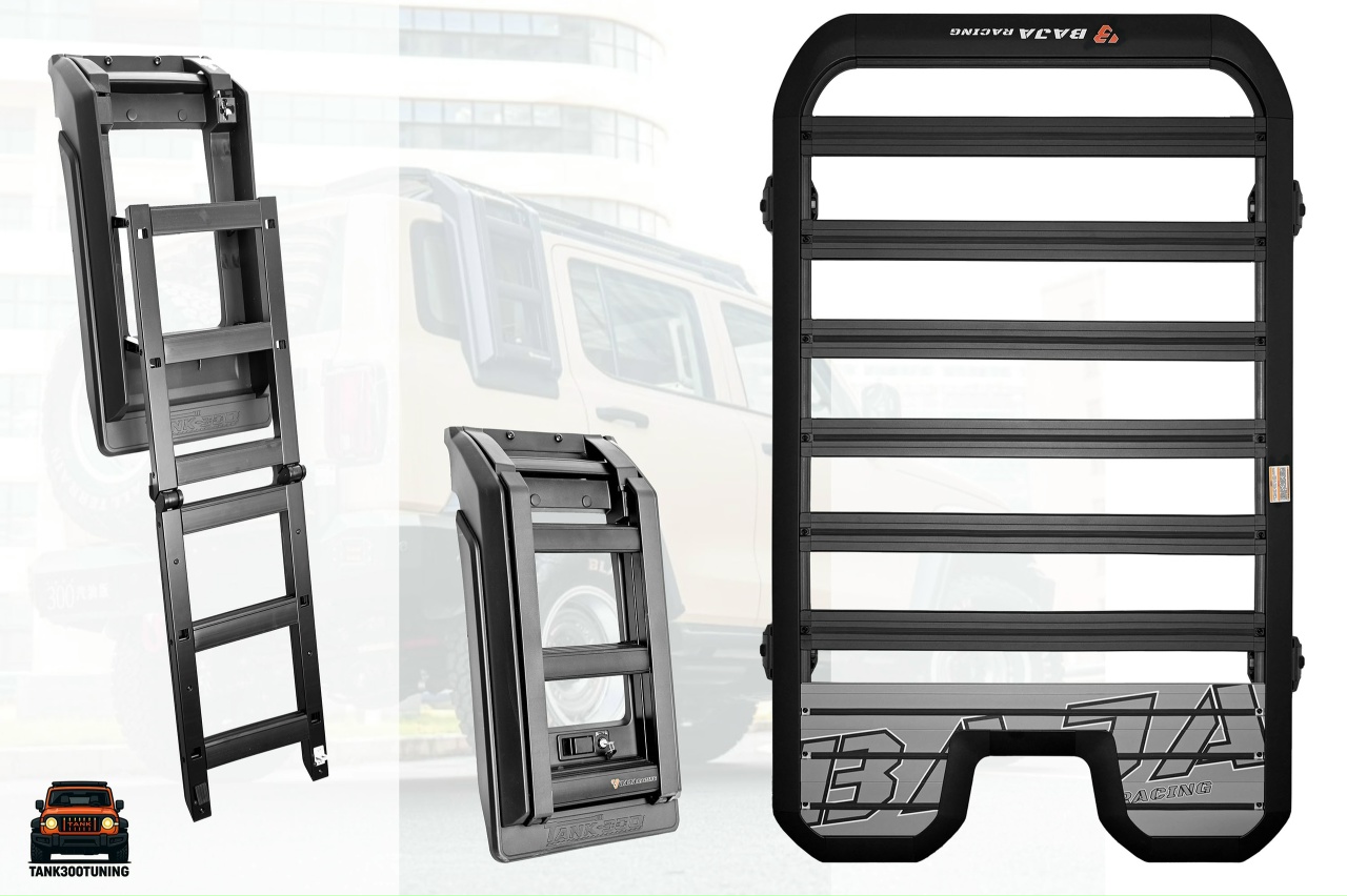 Tank 300 Комплект: экспедиционный багажник + лестница Baja Racing