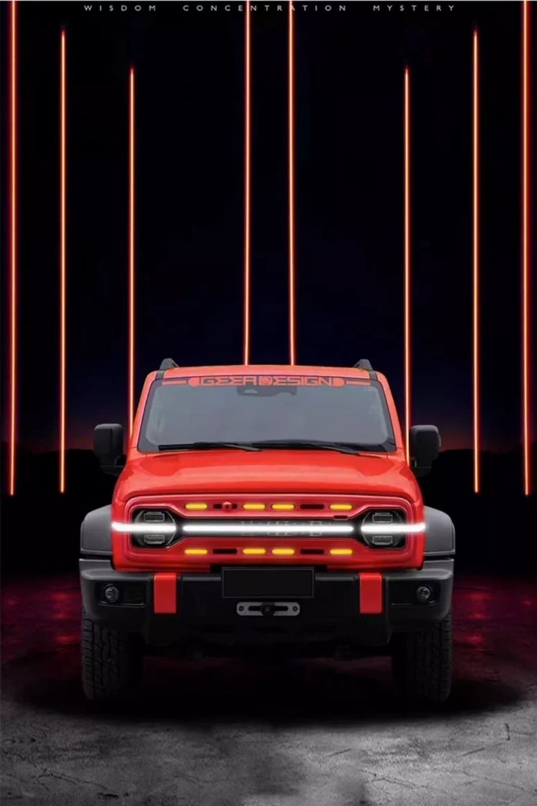 Tank 300 Решетка радиатора Geea Design с LED подсветкой и 4 диодами 7