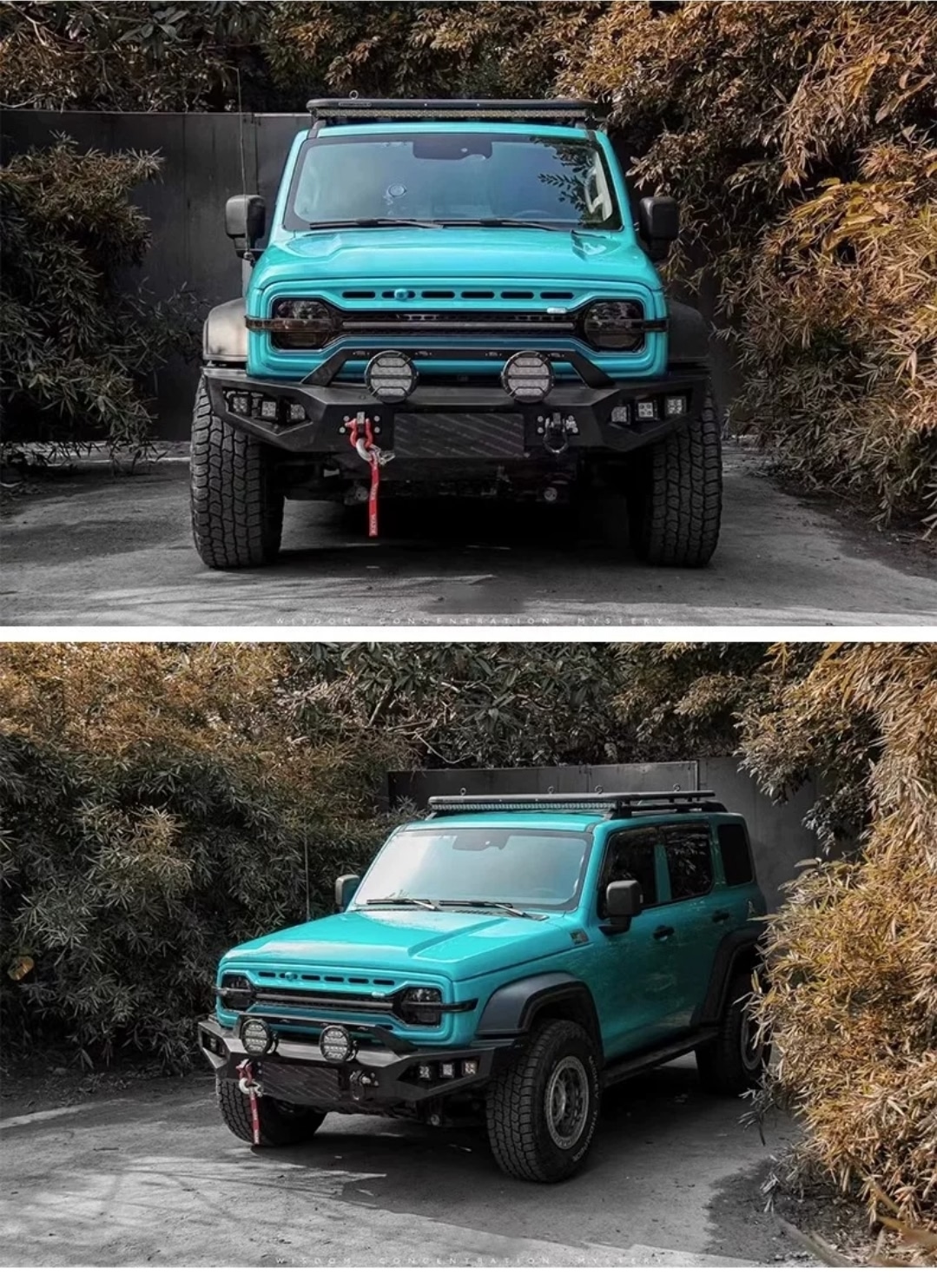 Tank 300 Решетка радиатора Geea Design с LED подсветкой и 4 диодами 9