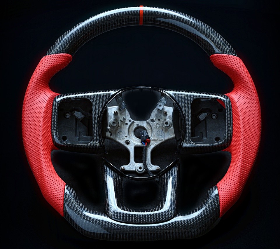 Tank 300 Руль карбоновый с функцией подогрева черно-красный 2