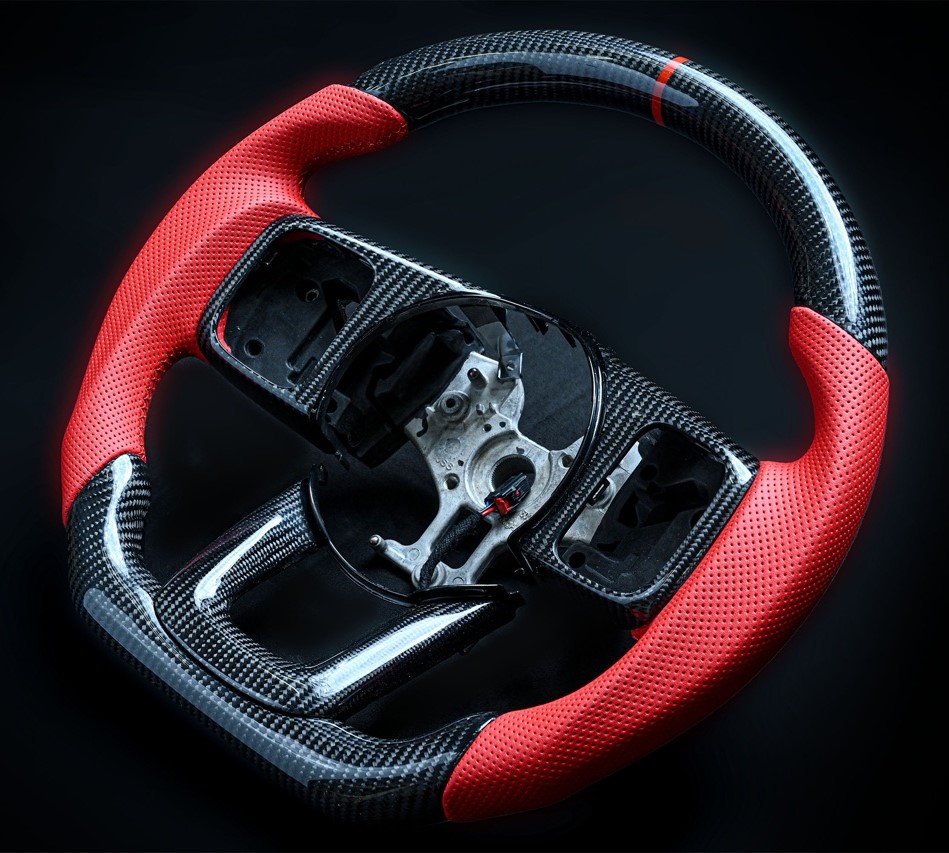 Tank 300 Руль карбоновый с функцией подогрева черно-красный 3