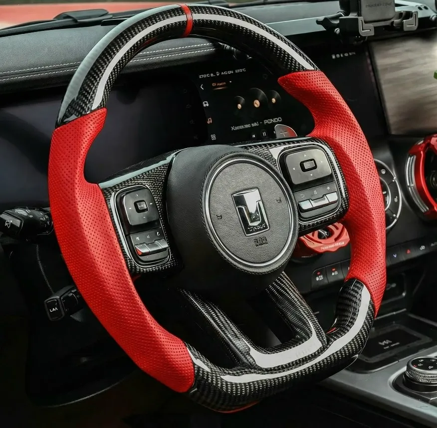 Tank 300 Руль карбоновый с функцией подогрева черно-красный