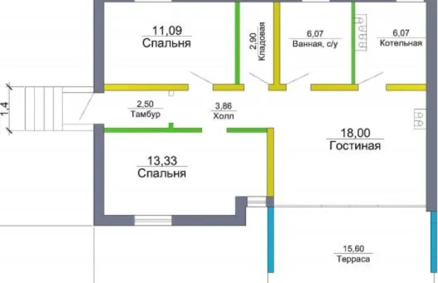 Проект дома 63 кв.м