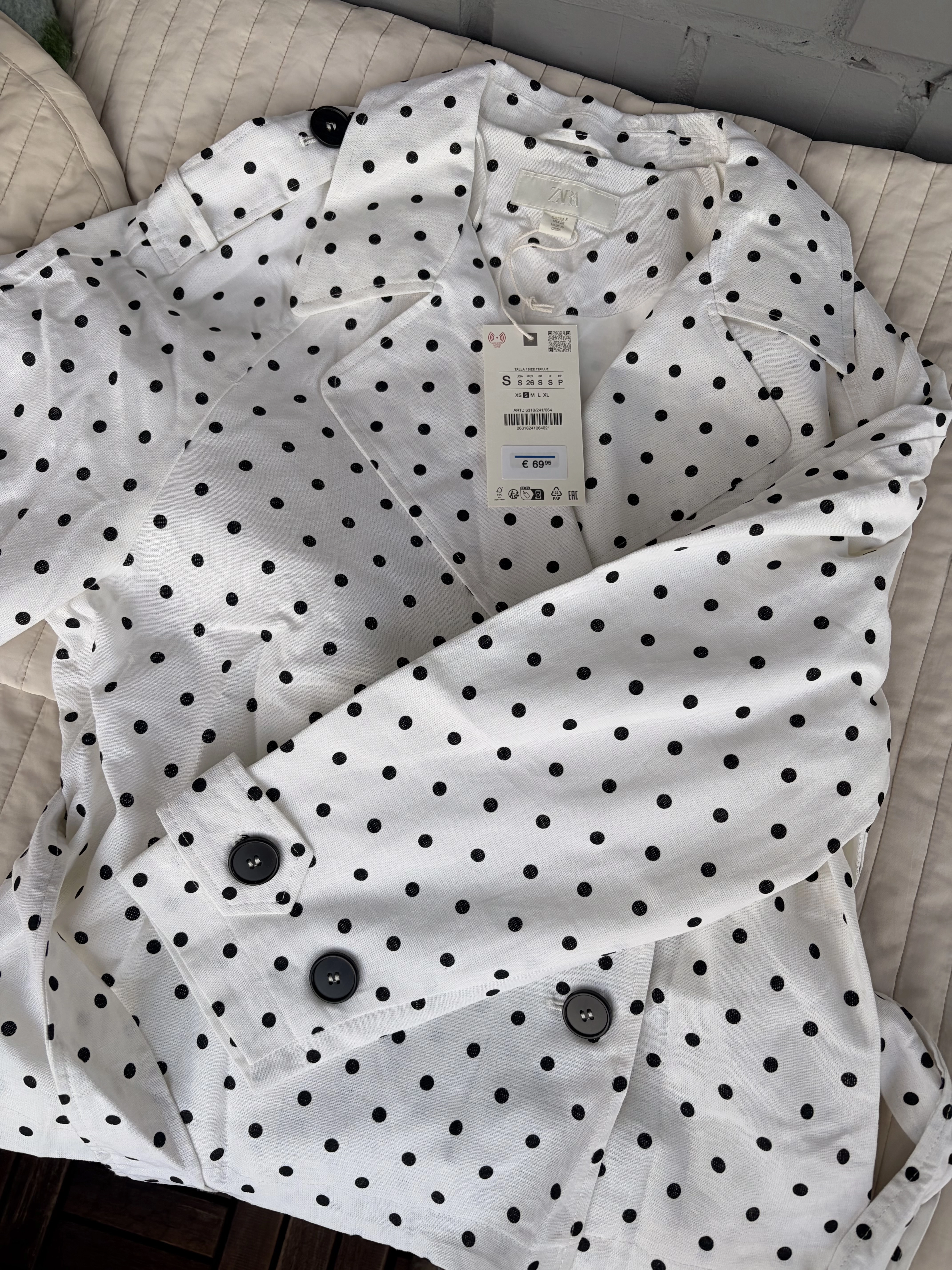 Тренч Zara новый размер s