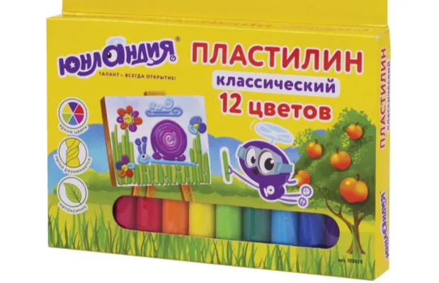 Пластилин классический ЮНЛАНДИЯ «ЮНЛАНДИК-ЖИВОПИСЕЦ