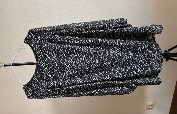 Платье мини в горошек S