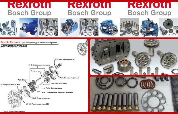 Ремонт гидронасоса с погрузчика либхерр.