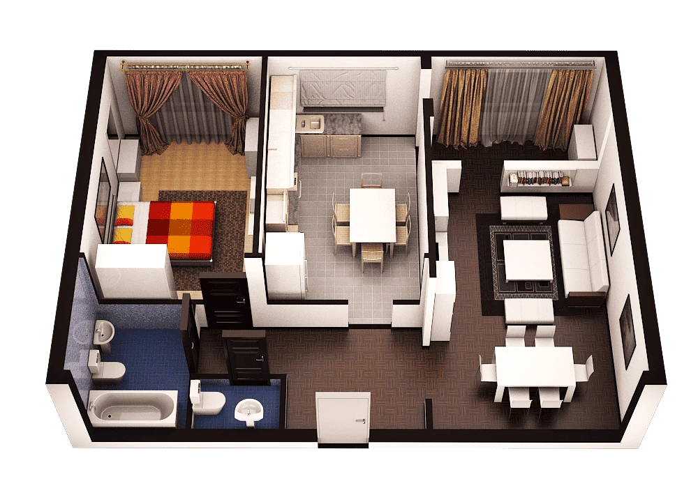 2-к квартира, 62 м²