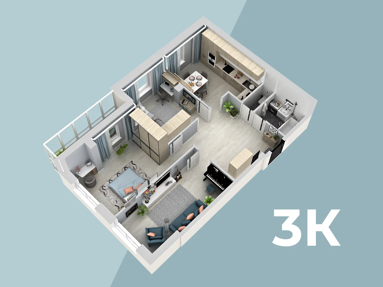 3-к квартира, 81 м²