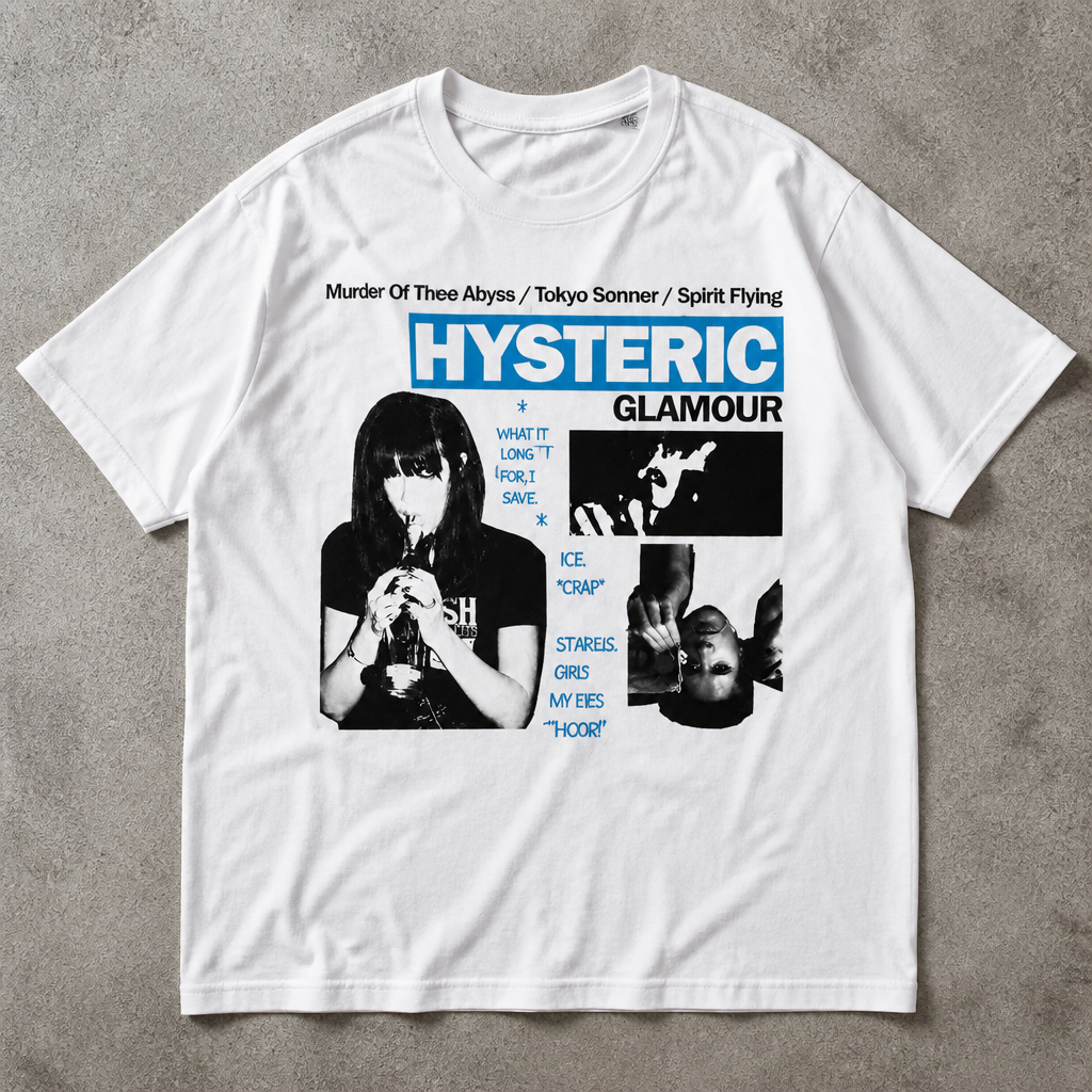 Футболка hysteric glamour белая y2k archive flat_lay