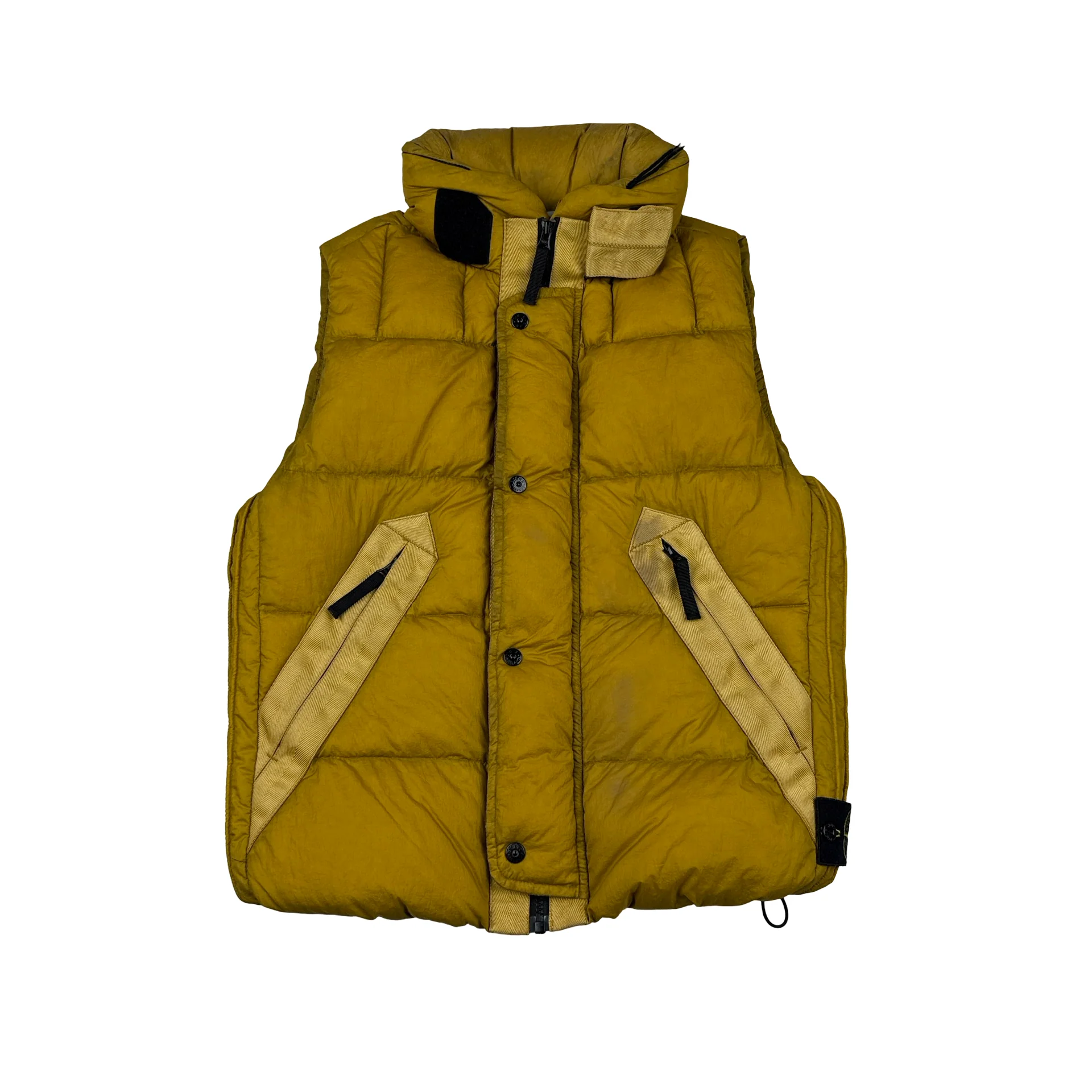 Жилет Stone Island Yellow Opaque Nylon Tela Down Gilet - фото 1