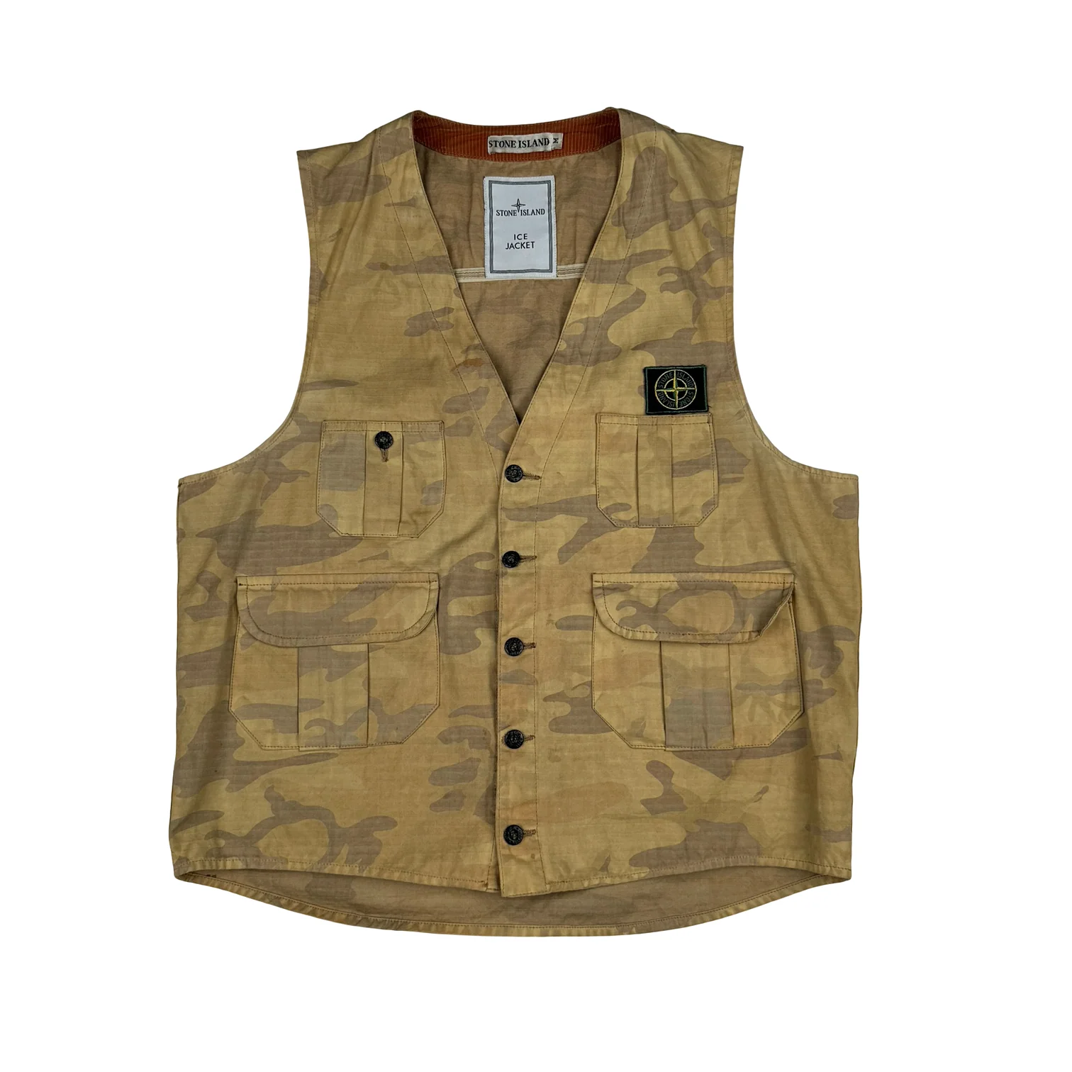 Жилет Stone Island Ice Jacket Camo Vest - фото 1