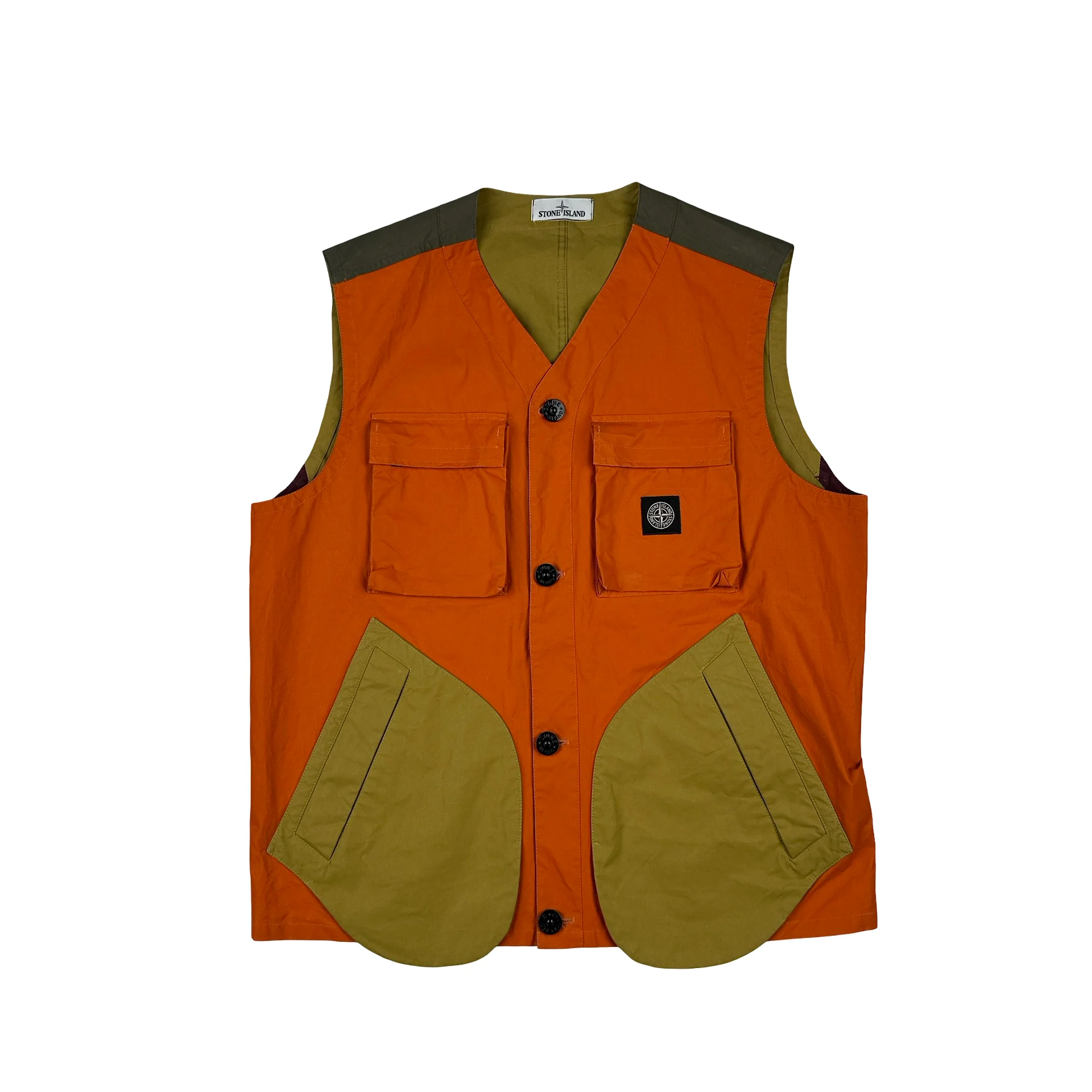 Жилет Stone Island Orange Tela Placcata Bicolore Vest - фото 1
