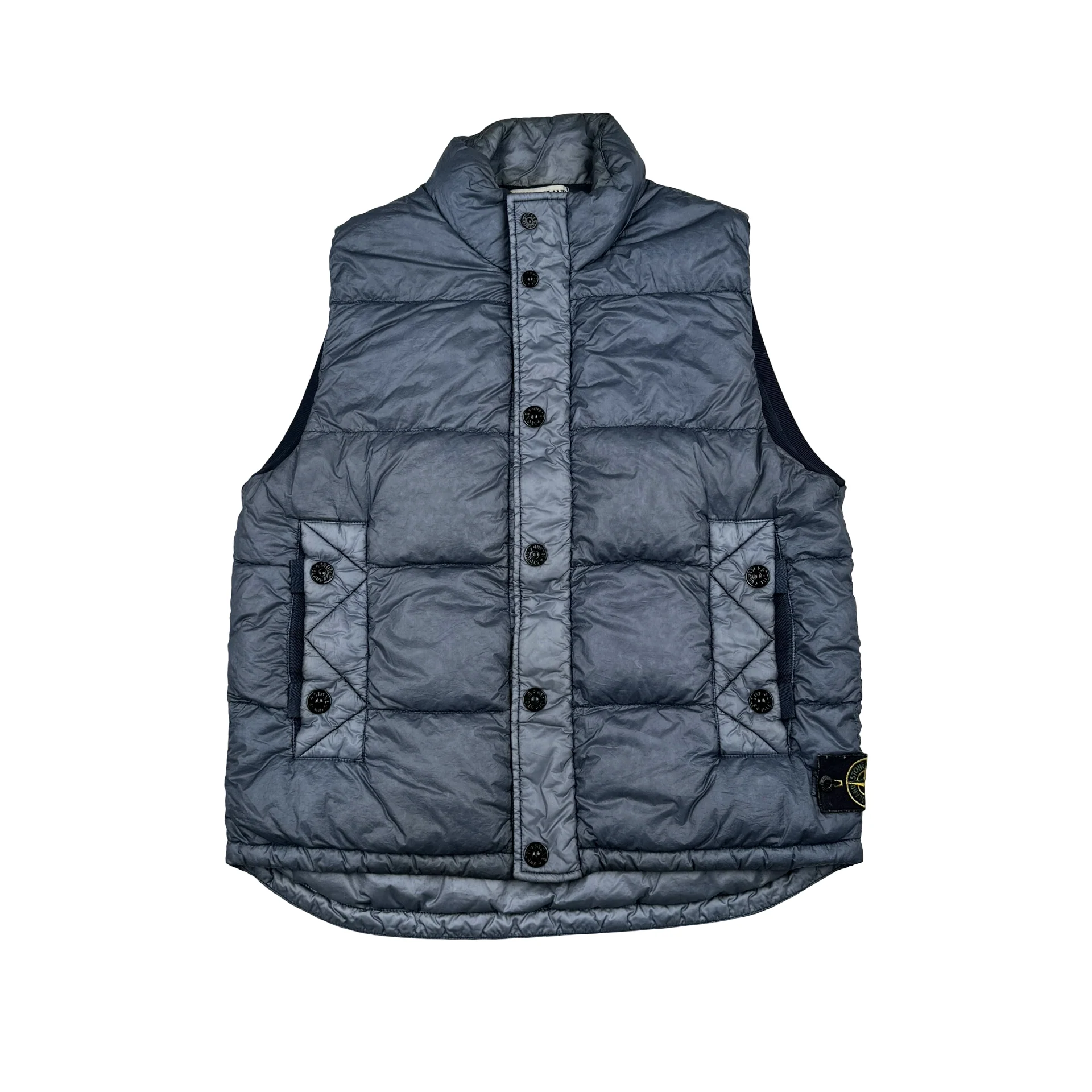 Жилет Stone Island Light Blue Down Filled Vest Garment dyed - фото 1