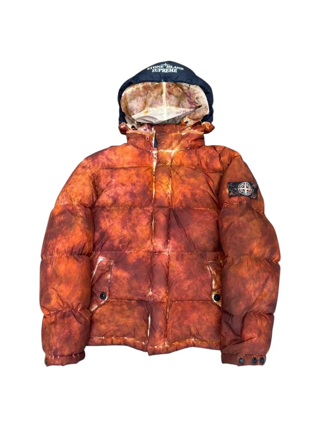 Пуховик Stone Island Supreme Paintball Camo Crinkle Reps Puffer - фото 1