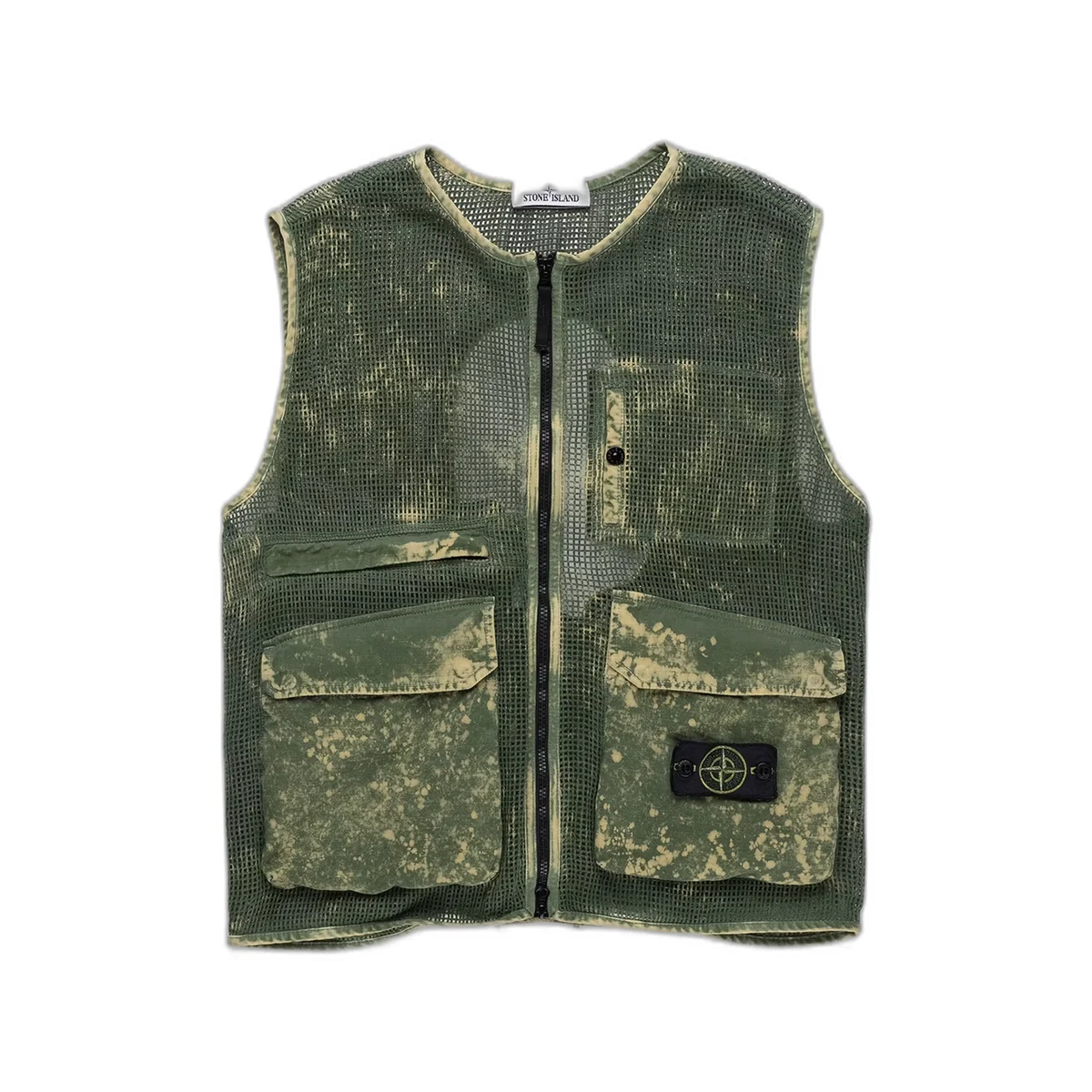 Жилет Stone Island ripstop + cotton mesh off-dye ovd - фото 1