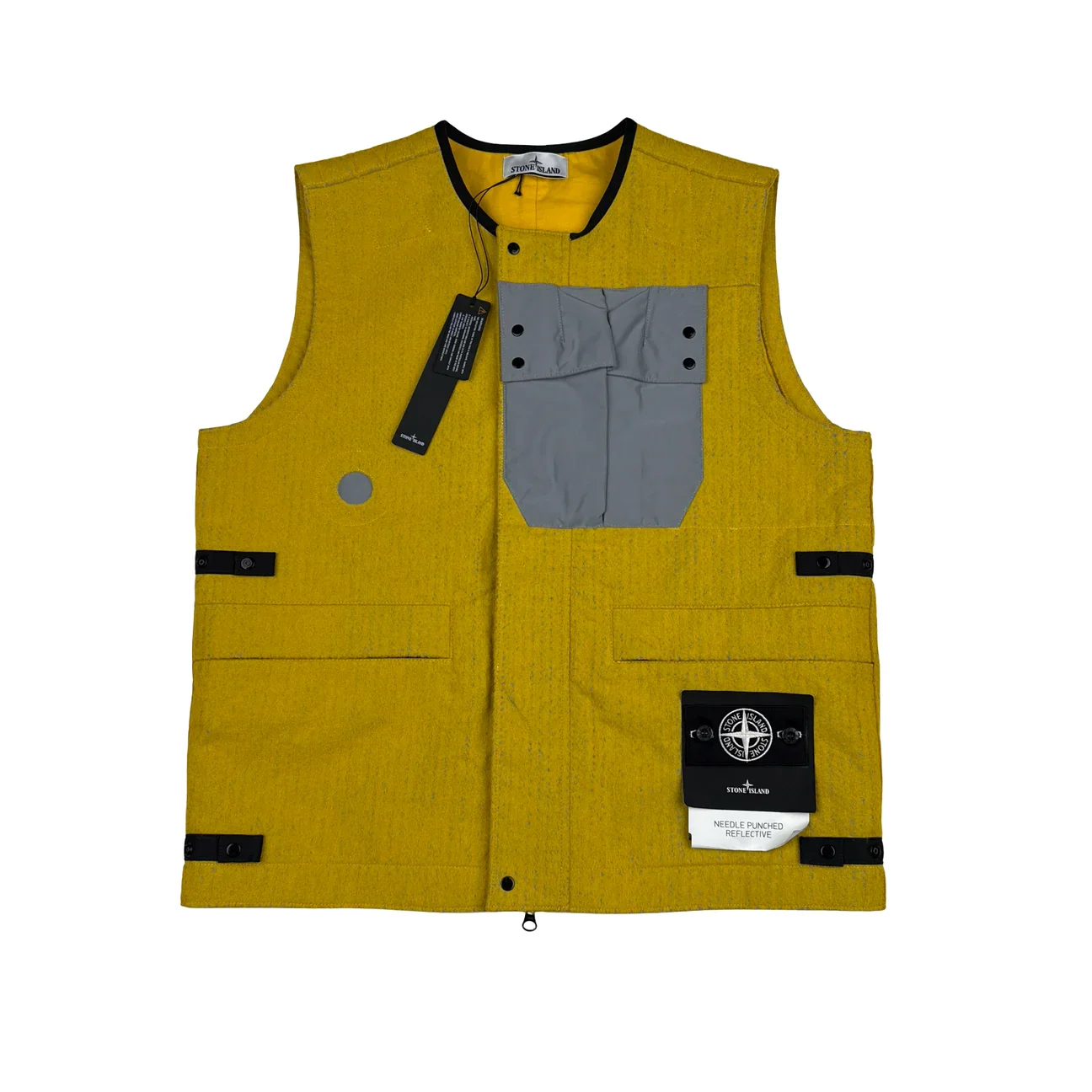 Жилет Stone Island Yellow Needle Punched Reflective Gilet - фото 1