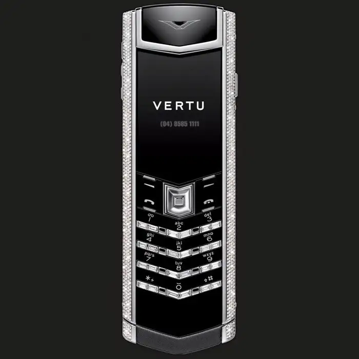 Vertu White Gold Full Pave + Baguette