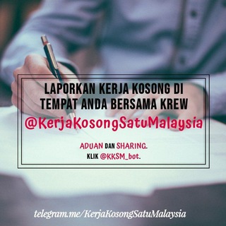 Telegram Channel logo Kerja Kosong Malaysia di t.me/KerjaKosongSatuMalaysia. Free Telegram Channel Analytics