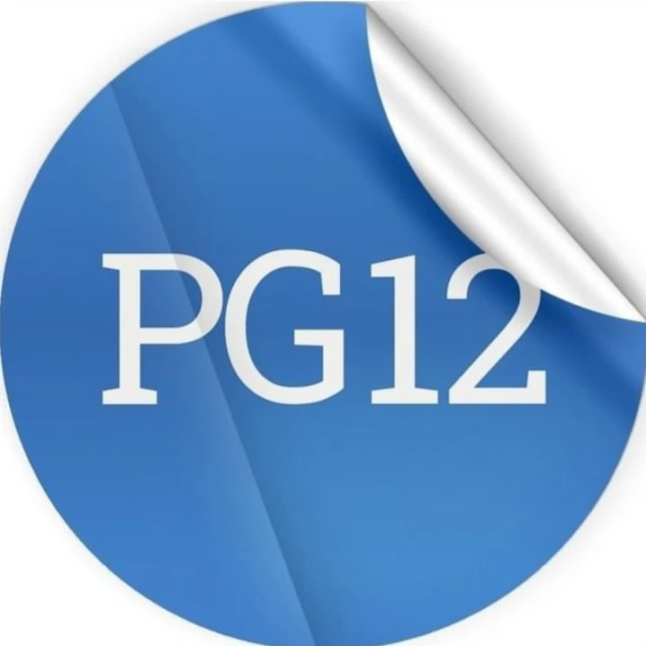 Логотип Телеграм канала pg12ru. Бесплатная аналитика Telegram каналов