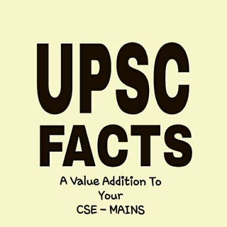 Telegram Channel logo UPSC MAINS FACTS. Free Telegram Channel Analytics