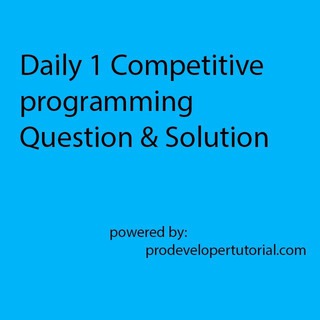 Telegram Channel logo Competitive programming questions. Free Telegram Channel Analytics
