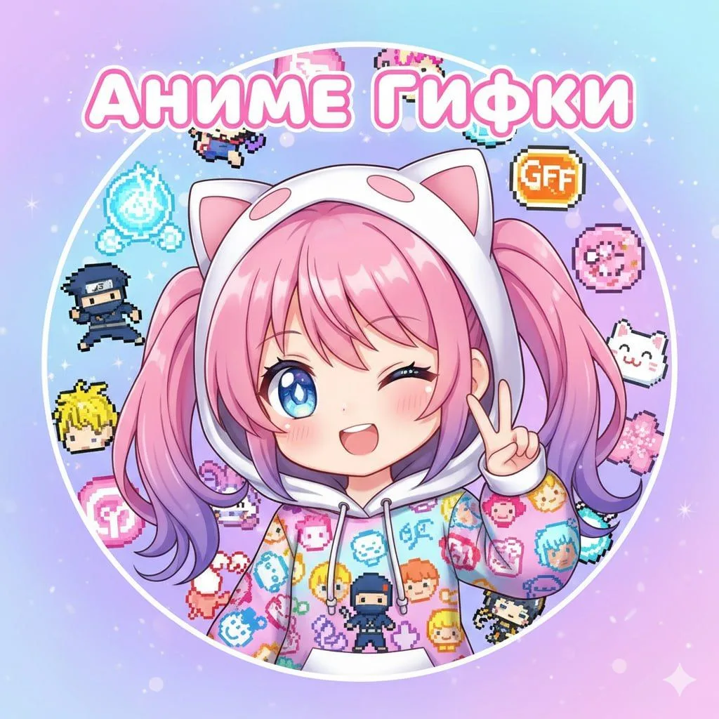 Логотип Телеграм канала gifki_anime. Бесплатная аналитика Telegram каналов