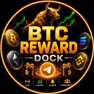 Логотип Телеграм канала btc_reward_dock. Бесплатная аналитика Telegram каналов
