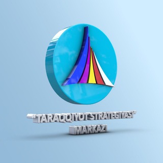 Логотип Телеграм канала "Taraqqiyot strategiyasi" markazi. Бесплатная аналитика Telegram каналов