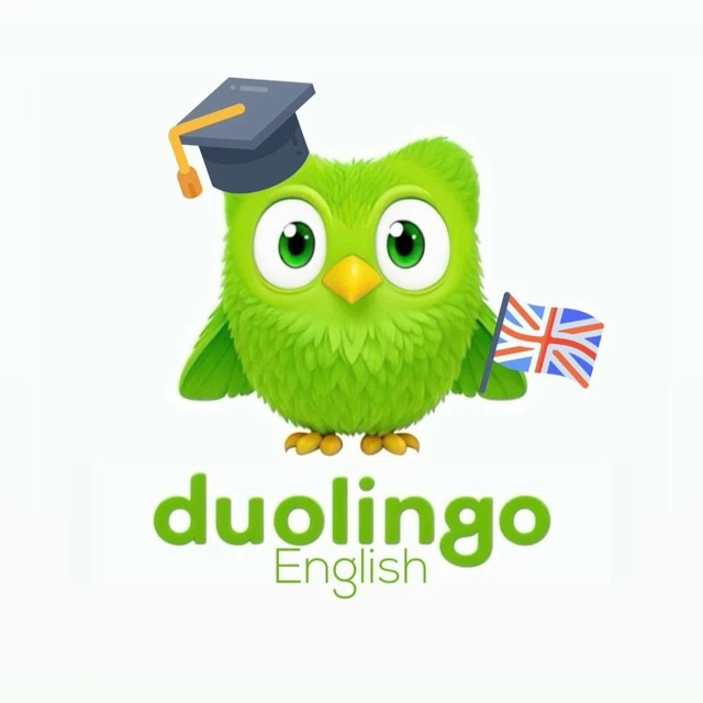 Логотип Телеграм канала english_duolingo. Бесплатная аналитика Telegram каналов