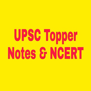 Telegram Channel logo UPSC Topper Notes NCERT. Free Telegram Channel Analytics