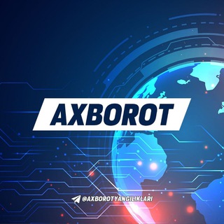 Логотип Телеграм канала AXBOROT | Yangiliklar kanali. Бесплатная аналитика Telegram каналов