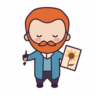 Логотип Телеграм канала Ван Гог. Бесплатная аналитика Telegram каналов
