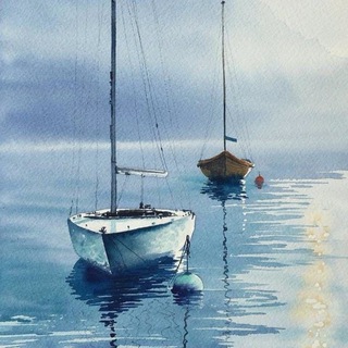 Логотип Телеграм канала Рисуем акварелью. Бесплатная аналитика Telegram каналов