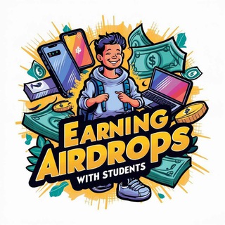 Логотип Телеграм канала earning_airdrops_with_students. Бесплатная аналитика Telegram каналов