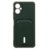 Чехол-накладка - SC304 с картхолдером для "Tecno Spark 9 Pro" (dark green)