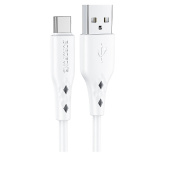 Кабель USB - Type-C Borofone BX48  100см 3A  (white)