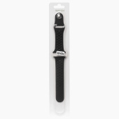 Ремешок - ApW Sport N Apple Watch 38/40/41 mm силикон на кнопке (S) (black)