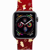 Ремешок - ApW16 Apple Watch 38/40/41 mm силикон на кнопке (005) (red)