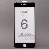 Защитное стекло Full Screen - 3D Flat для "Apple iPhone 6 Plus/iPhone 6S Plus" (black) (тех.уп.) (bl