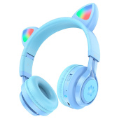 Bluetooth-наушники полноразмерные Hoco W39 Cat ear kids BT (blue)