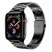 Ремешок - ApW36 металл блочный на застежке Apple Watch 38/40/41 mm (black)