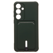 Чехол-накладка - SC304 с картхолдером для "Samsung Galaxy S24+" (dark green) (228144)