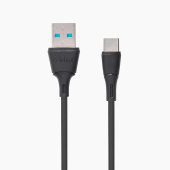 Кабель USB - Type-C Celebrat FLY-2T  100см 2,4A  (black)