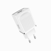 Адаптер Сетевой Hoco C42A QC3.0 USB 3A/18W (white)