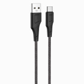 Кабель USB - Type-C Hoco X58 Airy silicone  100см 3A  (black)