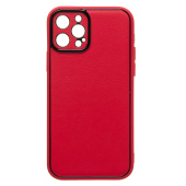 Чехол-накладка - PC084 экокожа для "Apple iPhone 12 Pro" (red) (219656)