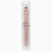 Ремешок - ApW Sport Band Apple Watch 42/44/45/49 mm силикон на кнопке (S) (sand pink)