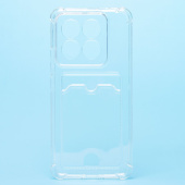 Чехол-накладка - SC278 с картхолдером для "Xiaomi 14 Pro" (transparent) (231676)